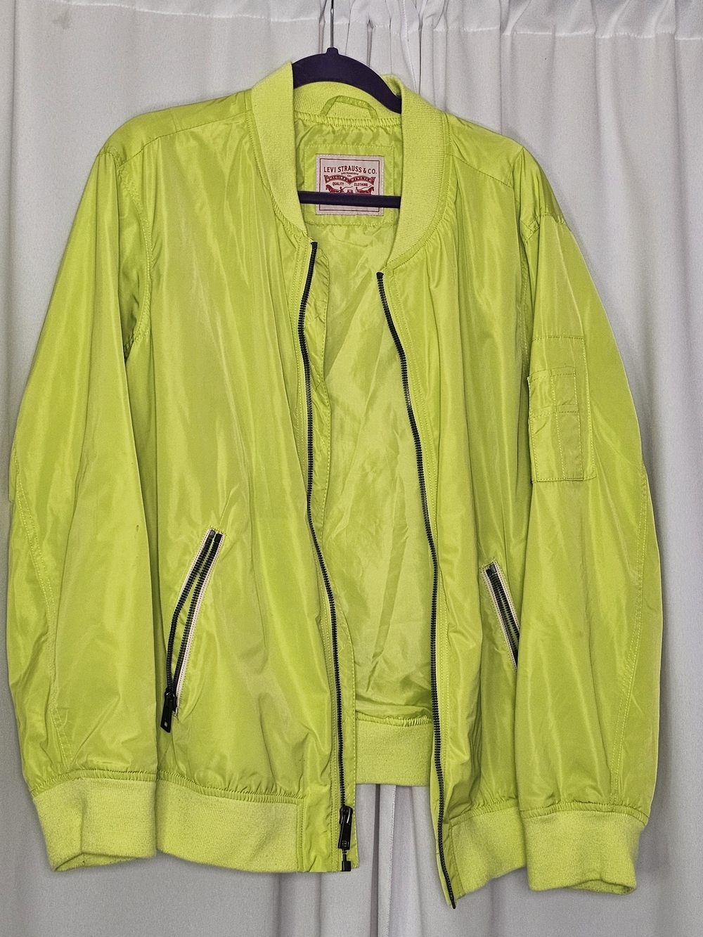 Levi Strauss Neon Yellow Bomber Jacket